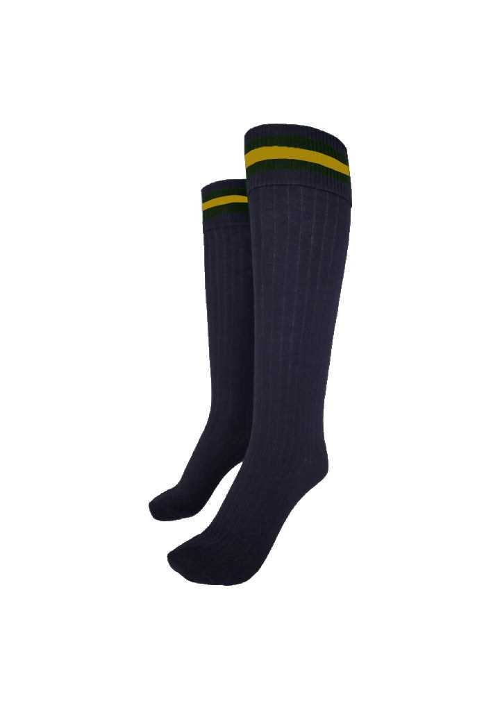 Bayfield High School Sock Dark Navy/Forest/Gold